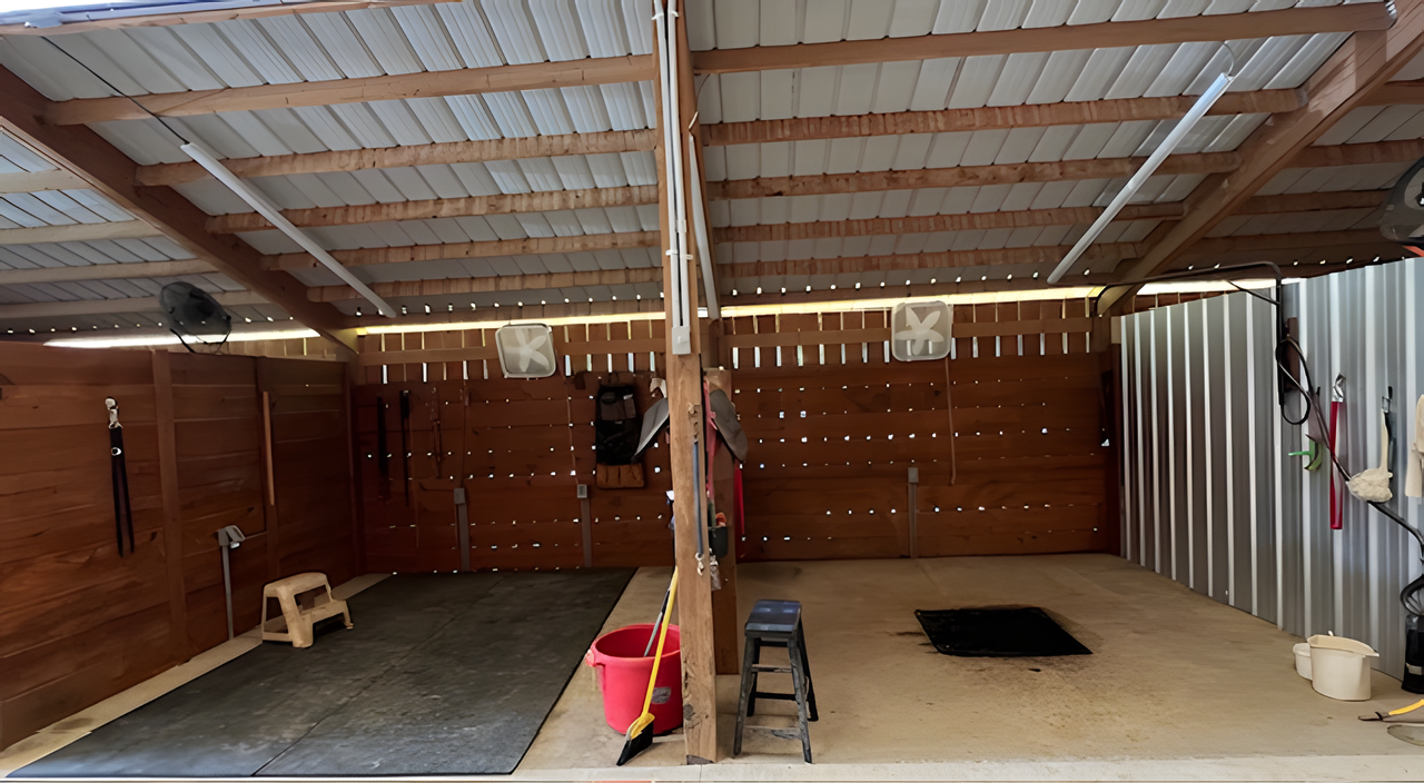 Side View of Stables at Buttermilk Farm